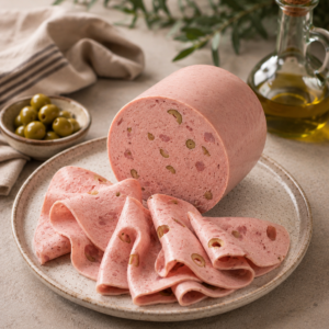 Mortadela de vacuno aceitunas halal
